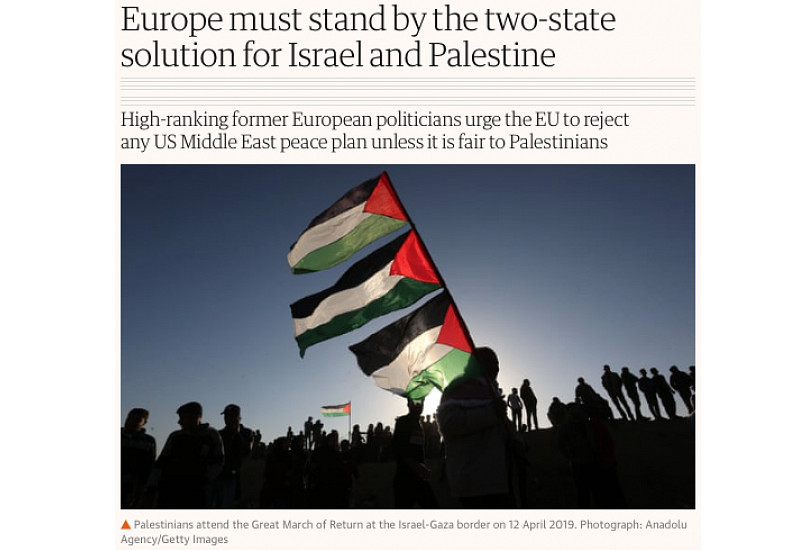 Afbeelding UPEACE The Hague chairman joins former EU leaders' call for Israel-Palestine two-state solution